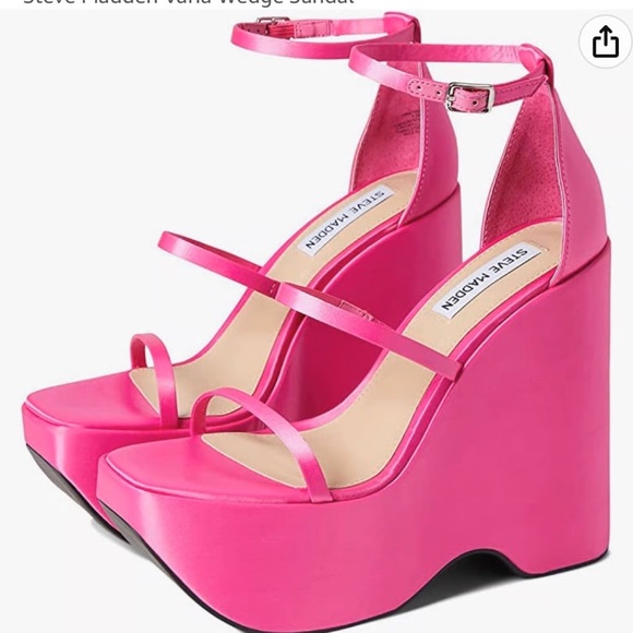 STEVE MADDEN Varia Wedge in Fuchsia - Picture 3 of 3